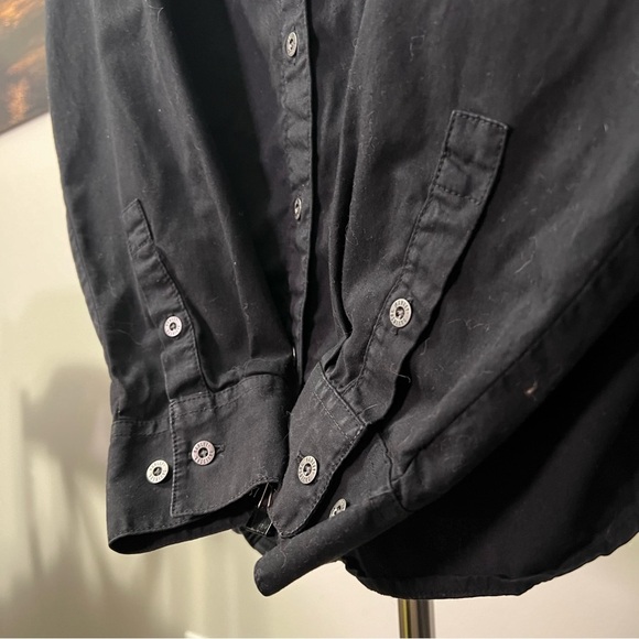 Women's Silver Wing Script Font Solid Twill Shirt Harley Davidson - Picture 5 of 8